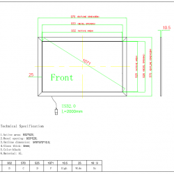 IR Touch Frame LCD 42" Multi Touchscreen USB